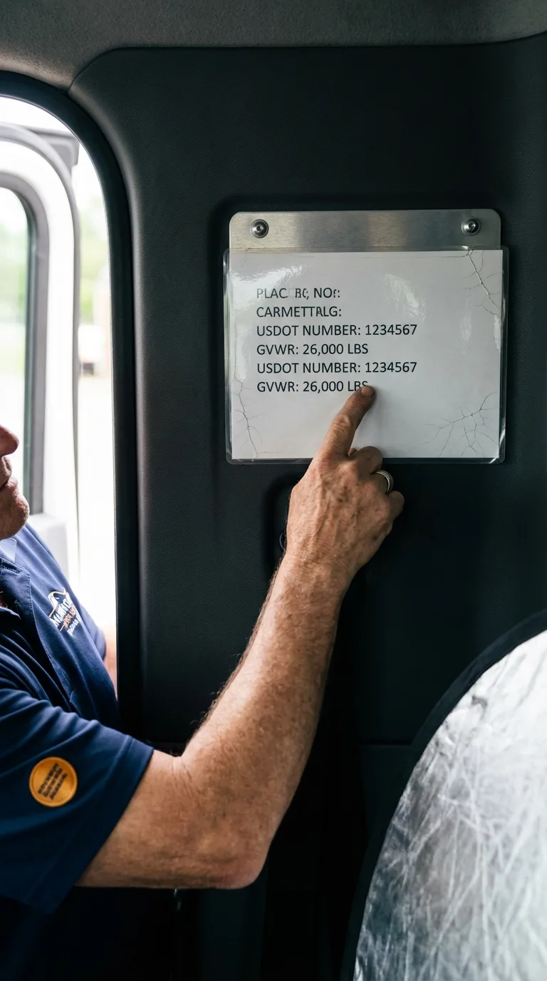 USDOT licensing placard verification in Hansville